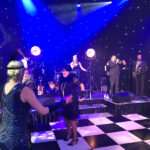 Live swing band from Mike Paul-Smith Music performing at a corporate event in Birmingham