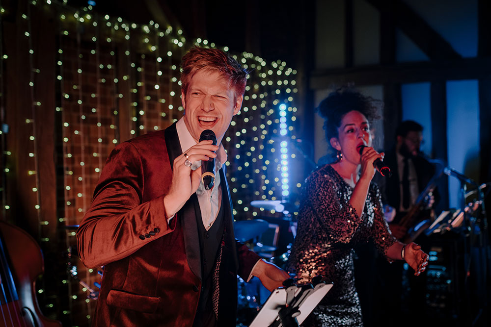 Wedding band The Get Downs from Mike Paul-Smith Music performing at Micklefield Hall, Buckinghamshire