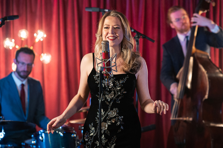 The Jazz Hours - vocal-led jazz band performing beautiful jazz standards to hire for wedding receptions and private parties
